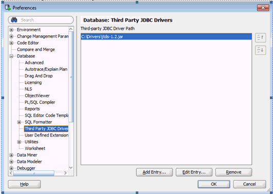 Setting JTDS JDBC Driver