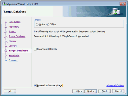 Selecting the Database Mode