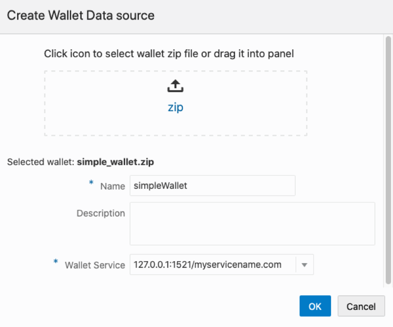 Wallet Data Source from simple zip