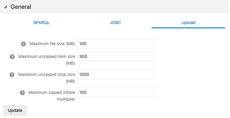 General File Upload Parameters