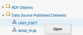 Open an RDF Dataset Definition