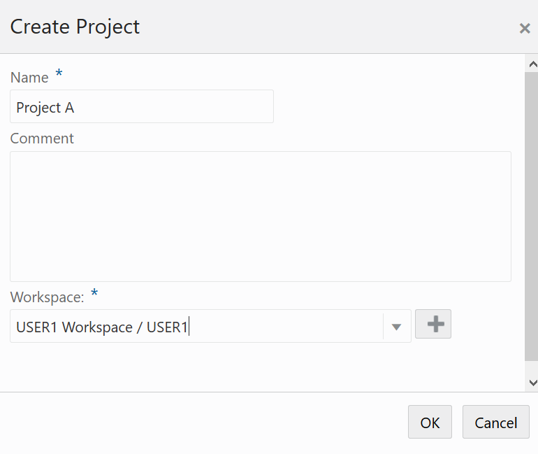 Create Project Dialog